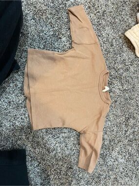 Quincy Mae Long Sleeve Tee in Brown
